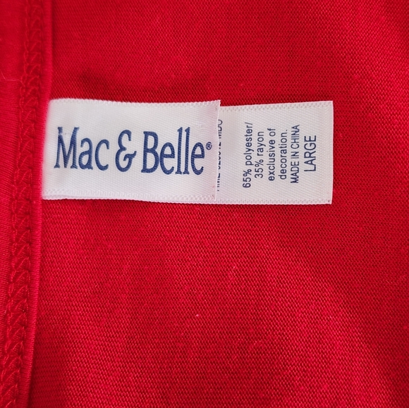 Mac & Belle Tunic Santa Deer Swing Red Size L - Picture 9 of 13
